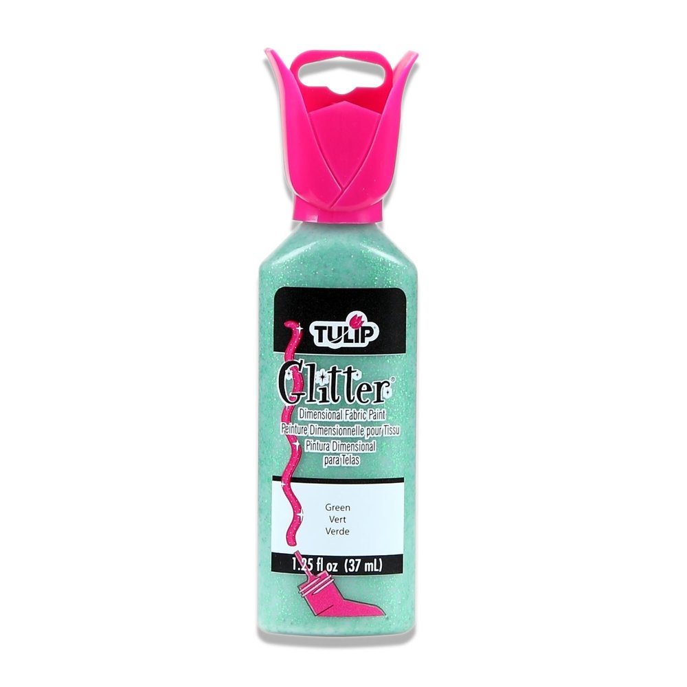 Tulip Glitter Dimensional Fabric Paint Green 1.25 fl oz (31115) (OUTLET) Tulip Glitter Dimensional Fabric Paint Green 1.25 fl oz (31115) (OUTLET)