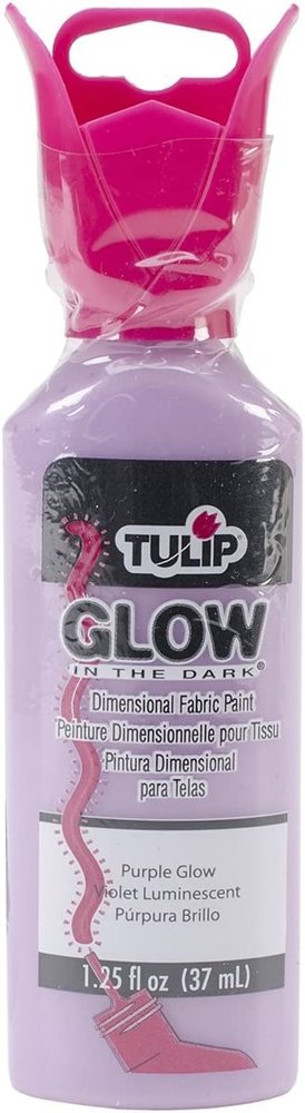 Tulip Glow In The Dark Dimensional Fabric Paint Purple Glow 1.25 fl oz (29016) (OUTLET)
