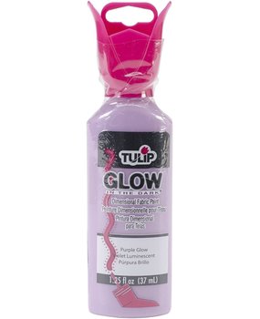 Tulip Glow In The Dark Dimensional Fabric Paint Purple Glow 1.25 fl oz (29016) (OUTLET)