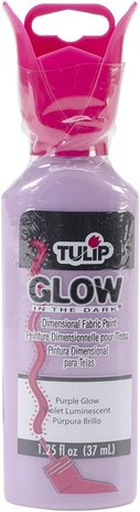 Tulip Glow In The Dark Dimensional Fabric Paint Purple Glow 1.25 fl oz (29016) (OUTLET)
