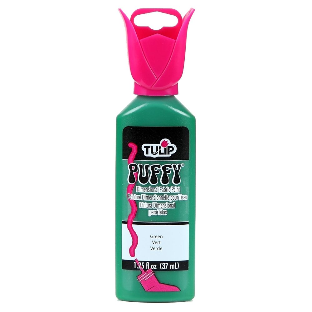 Tulip Puffy Dimensional Fabric Paint Green 1.25 fl oz (65106) (OUTLET)