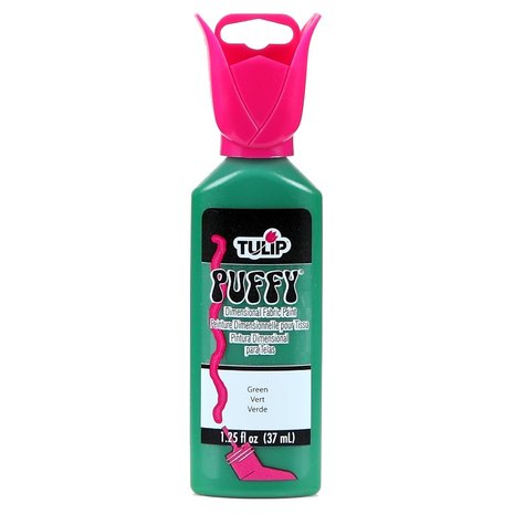 Tulip Puffy Dimensional Fabric Paint Green 1.25 fl oz (65106) (OUTLET)