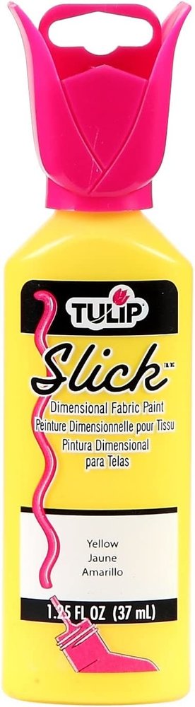 Tulip Slick Dimensional Fabric Paint Yellow 1.25 fl oz (65002) (OUTLET)