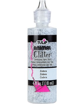 Tulip Glitter Dimensional Fabric Paint Animal Zebra 4 fl oz (32658) (OUTLET)