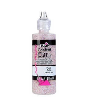 Tulip Glitter Dimensional Fabric Paint Confetti Flare 4 fl oz (32659) (OUTLET)