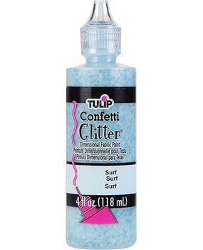 Tulip Glitter Dimensional Fabric Paint Confetti Surf 4 fl oz (32665) (OUTLET)
