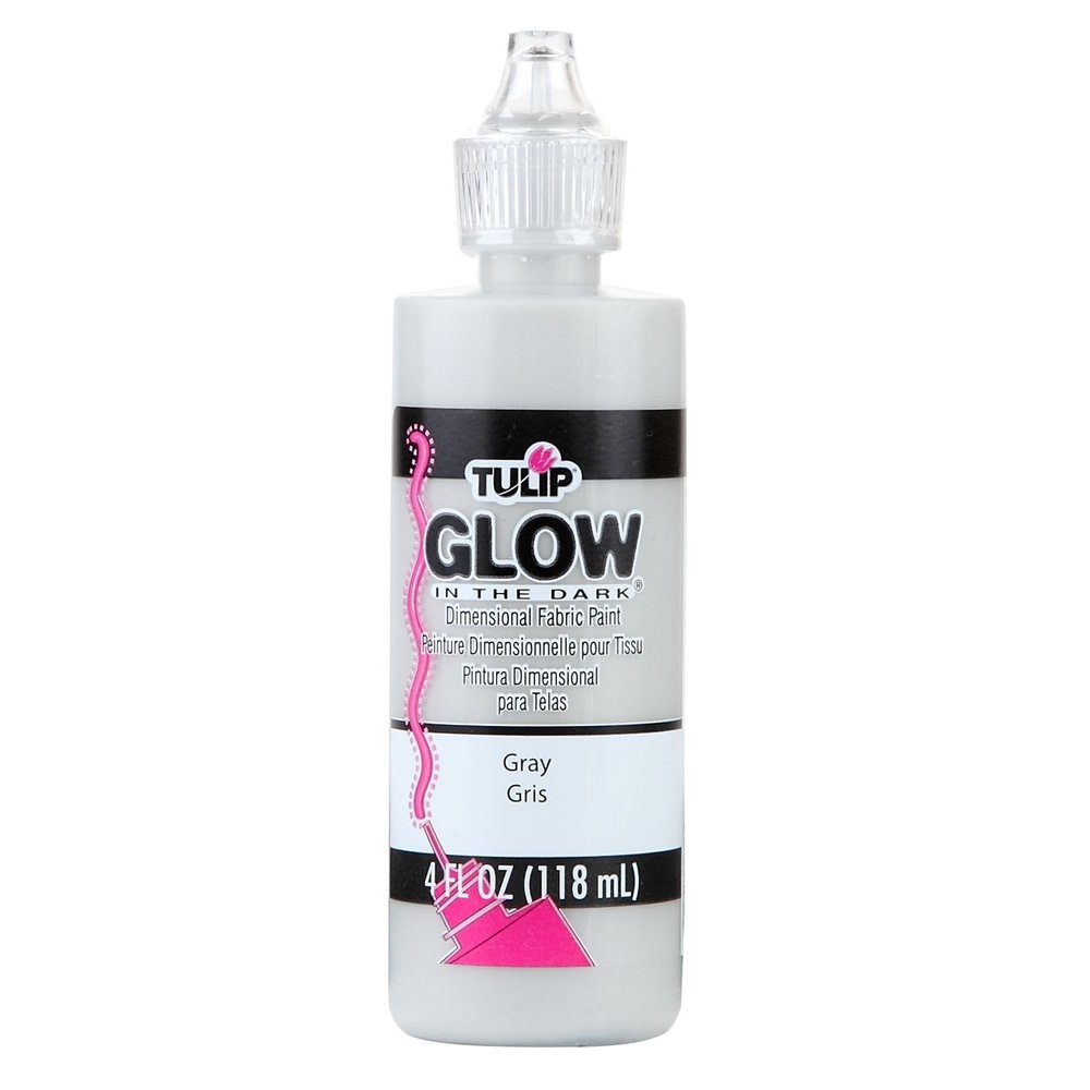 Tulip Glow In The Dark Dimensional Fabric Paint Gray 4 fl oz (29021) (OUTLET) Tulip Glow In The Dark Dimensional Fabric Paint Gray 4 fl oz (29021) (OUTLET)