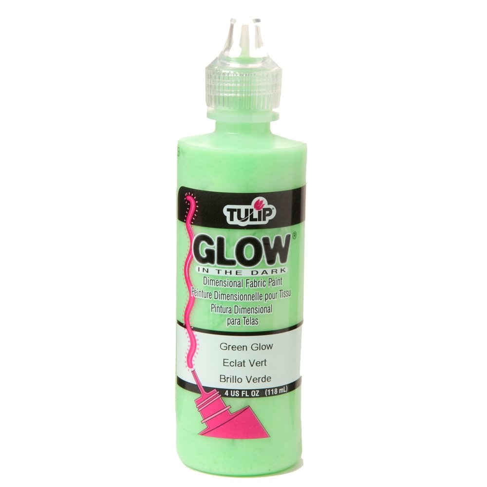 Tulip Glow In The Dark Dimensional Fabric Paint Green 4 fl oz (16069) (OUTLET) Tulip Glow In The Dark Dimensional Fabric Paint Green 4 fl oz (16069) (OUTLET)