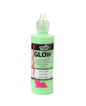 Tulip Glow In The Dark Dimensional Fabric Paint Green 4 fl oz (16069) (OUTLET)