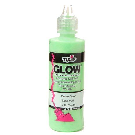 Tulip Glow In The Dark Dimensional Fabric Paint Green 4 fl oz (16069) (OUTLET) Tulip Glow In The Dark Dimensional Fabric Paint Green 4 fl oz (16069) (OUTLET)