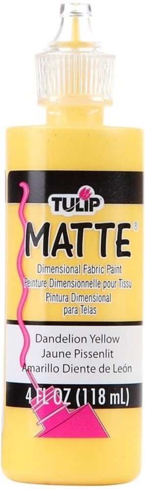 Tulip Matte Dimensional Fabric Paint Dandelion Yellow 4 fl oz (15555) (OUTLET)