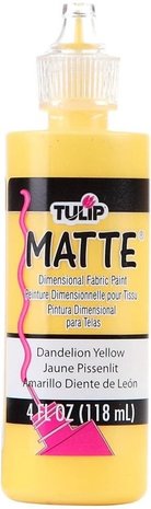 Tulip Matte Dimensional Fabric Paint Dandelion Yellow 4 fl oz (15555) (OUTLET)