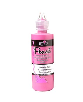Tulip Pearl Dimensional Fabric Paint Metallic Pink 4 fl oz (26527) (OUTLET)