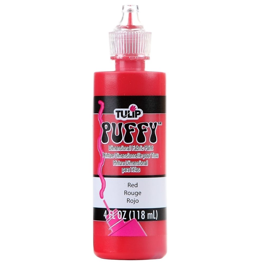 Tulip Puffy Dimensional Fabric Paint Red 4 fl oz (17132TLP) (OUTLET)
