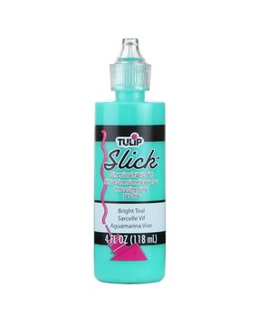 Tulip Slick Dimensional Fabric Paint Bright Teal 4 fl oz (30716) (OUTLET)