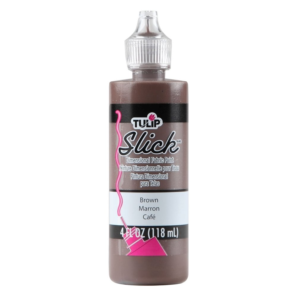 Tulip Slick Dimensional Fabric Paint Brown 4 fl oz (41422) (OUTLET)