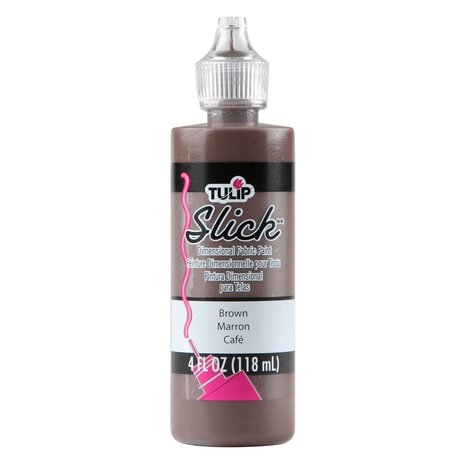 Tulip Slick Dimensional Fabric Paint Brown 4 fl oz (41422) (OUTLET)