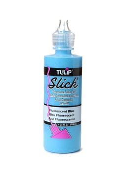Tulip Slick Dimensional Fabric Paint Fluorescent Blue 4 fl oz (41429) (OUTLET)