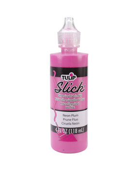 Tulip Slick Dimensional Fabric Paint Neon Plum 4 fl oz (30715) (OUTLET) Tulip Slick Dimensional Fabric Paint Neon Plum 4 fl oz (30715) (OUTLET)