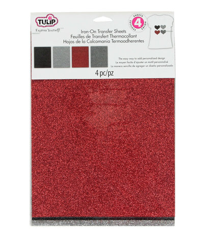 Tulip Iron-On Transfer Sheets Fashion Glitter Multi Twilight (4pcs) (29044) (OUTLET)