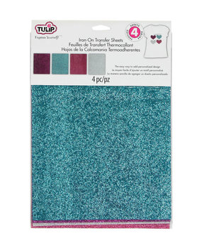 Tulip Iron-On Transfer Sheets Fashion Glitter Multi Urban (4pcs) (29043) (OUTLET)