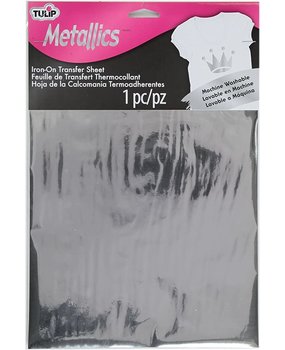Tulip Iron-On Transfer Sheets Metallics Silver (1pcs) (34369) (OUTLET)