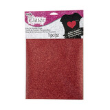 Tulip Iron-On Transfer Sheets Fashion Glitter Red (1pcs) (32476) (OUTLET)