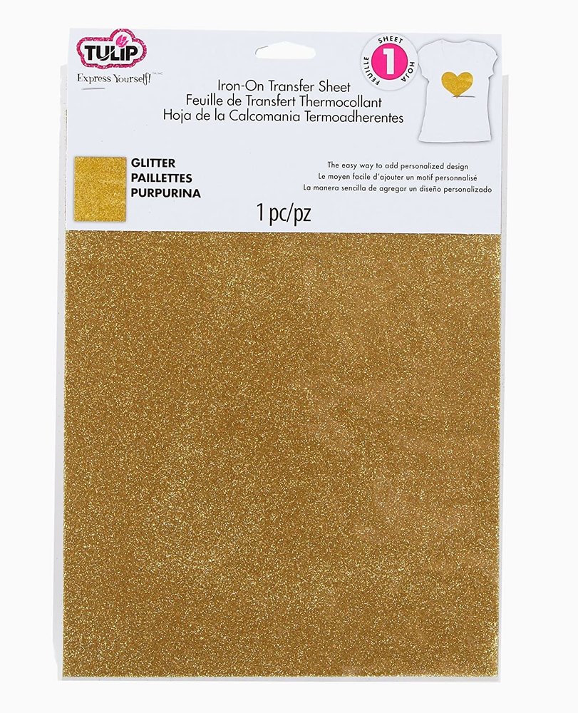 IronOn Transfer Sheets Fashion Glitter Gold (1pcs) (31624