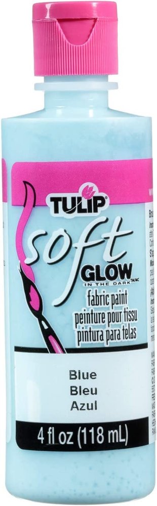 Tulip Glow In The Dark Brush-On Soft Fabric Paint Blue 4 fl oz (29105) (OUTLET)