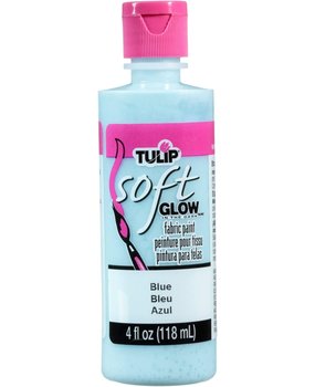 Tulip Glow In The Dark Brush-On Soft Fabric Paint Blue 4 fl oz (29105) (OUTLET)