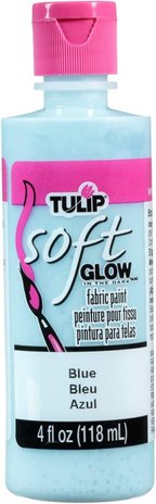 Tulip Glow In The Dark Brush-On Soft Fabric Paint Blue 4 fl oz (29105) (OUTLET)