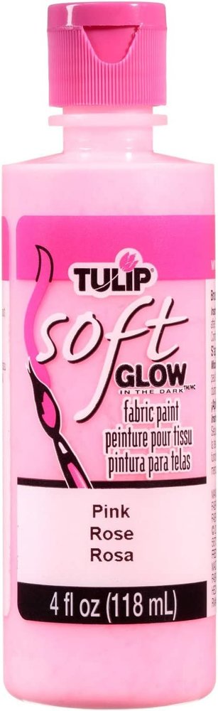 Tulip Glow In The Dark Brush-On Soft Fabric Paint Pink 4 fl oz (29103) (OUTLET)