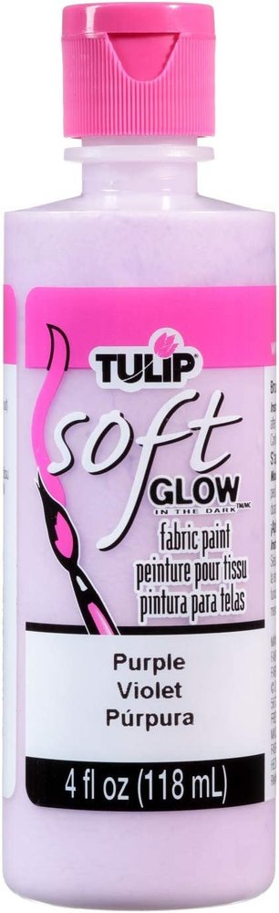 Tulip Glow In The Dark Brush-On Soft Fabric Paint Purple 4 fl oz (29102) (OUTLET)