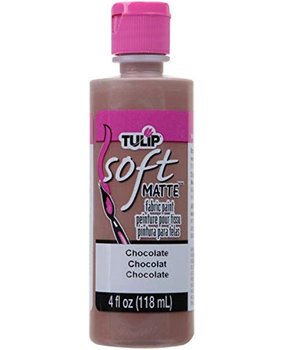 Tulip Matte Brush-On Soft Fabric Paint Chocolate 4 fl oz (21727) (OUTLET)