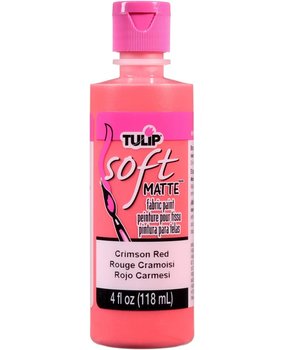 Tulip Matte Brush-On Soft Fabric Paint Crimson Red 4 fl oz (20405) (OUTLET)