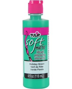 Tulip Matte Brush-On Soft Fabric Paint Holiday Green 4 fl oz (20411) (OUTLET)