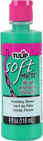 Tulip Matte Brush-On Soft Fabric Paint Holiday Green 4 fl oz (20411) (OUTLET)