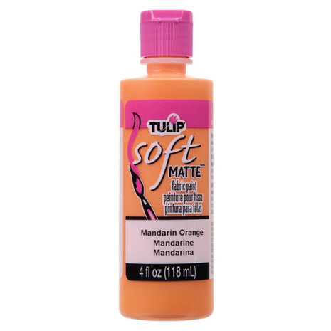 Tulip Matte Brush-On Soft Fabric Paint Mandarin Orange 4 fl oz (21733) (OUTLET)
