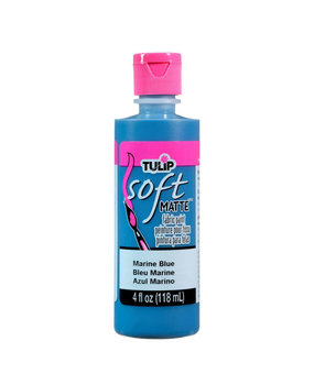 Tulip Matte Brush-On Soft Fabric Paint Marine Blue 4 fl oz (26537) (OUTLET)