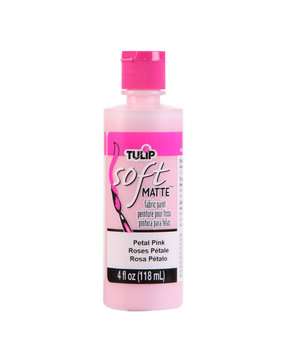Tulip Matte Brush-On Soft Fabric Paint Petal Pink 4 fl oz (21729) (OUTLET)