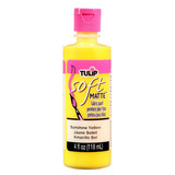 Tulip Matte Brush-On Soft Fabric Paint Sunshine Yellow 4 fl oz (20406) (OUTLET)