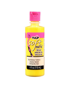 Tulip Matte Brush-On Soft Fabric Paint Sunshine Yellow 4 fl oz (20406) (OUTLET)