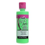 Tulip Matte Brush-On Soft Fabric Paint Neon Green 4 fl oz (26533) (OUTLET)