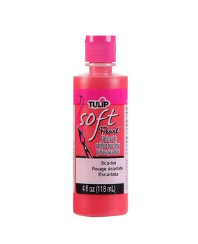 Tulip Pearl Brush-On Soft Fabric Paint Scarlet 4 fl oz (26539) (OUTLET)
