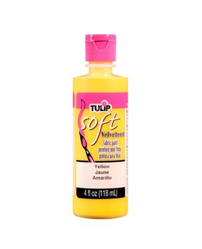 Tulip Velveteen Brush-On Soft Fabric Paint Yellow 4 fl oz (26545) (OUTLET)