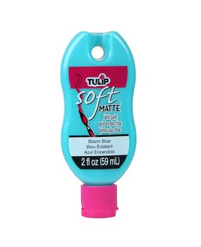 Tulip Matte Brush-On Soft Fabric Paint Blazin Blue 2 fl oz (30970) (OUTLET)
