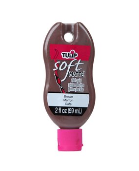 Tulip Matte Brush-On Soft Fabric Paint Brown 2 fl oz (30981) (OUTLET)