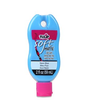 Tulip Matte Brush-On Soft Fabric Paint Neon Blue 2 fl oz (30971) (OUTLET)