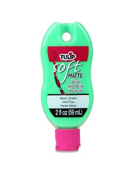 Tulip Matte Brush-On Soft Fabric Paint Neon Green 2 fl oz (30966) (OUTLET)