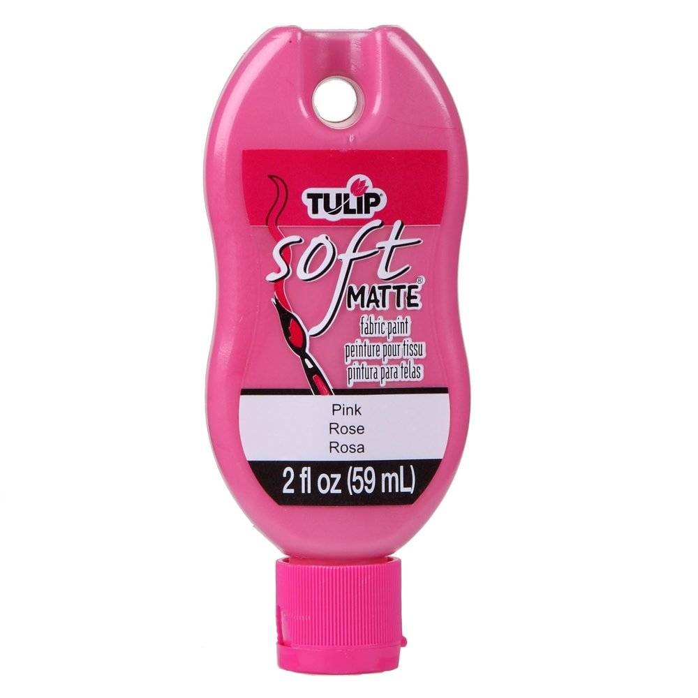 Tulip Matte Brush-On Soft Fabric Paint Pink 2 fl oz (30954) (OUTLET)
